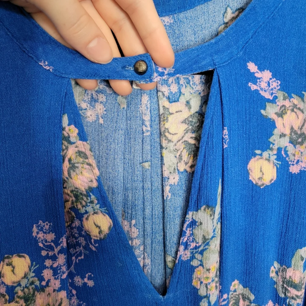 Free People Blue Floral Mini Dress - Picture 6 of 8